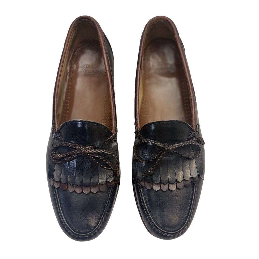 Allen Edmonds Two-Tone Black and Brown Kiltie Tassel Loafers